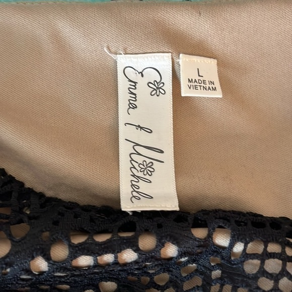 Emma & Michele Black Lace Dress Size Large NWT - Picture 6 of 8